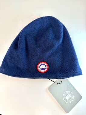 Canada Goose Standard Wool Blend Beanie One Size, NAVY HEATHER